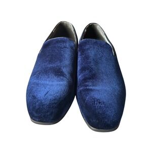 Blue Velvet La Milano Slip On Loafers Men's Size 10.5 Red Bottoms Made in Italy